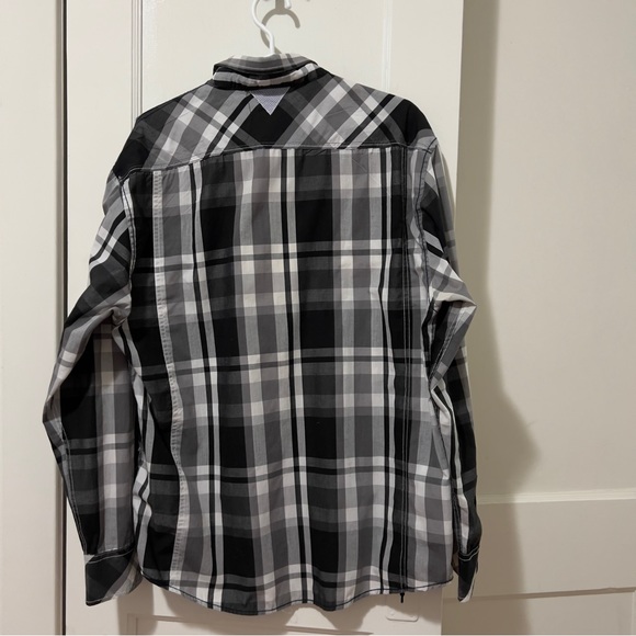 Black Ice Black and White Plaid Button Down - Picture 5 of 9